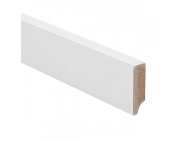 Gladde rechte plint MDF 40 x 12 mm x 2,4 meter Wit gegrond